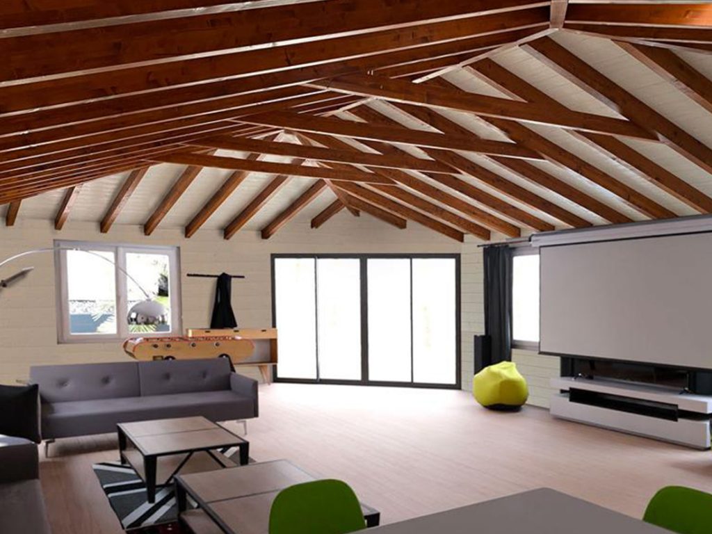 Caseta de madera habitable en Madrid, de 90,75 metros cuadrados